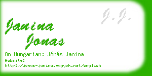janina jonas business card