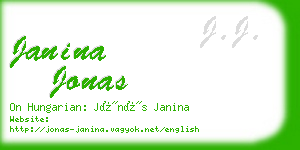 janina jonas business card